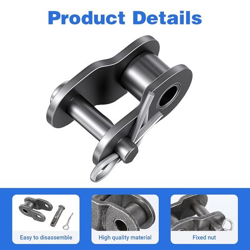 5 Pcs 420 Chain Roller, Manganese Steel 420 Chain Offset Link Half Link Chains Standard Master Roller Connector Split Links for Most Motorcycle Bicycle Machine Chains Installation in Saudi Arabia