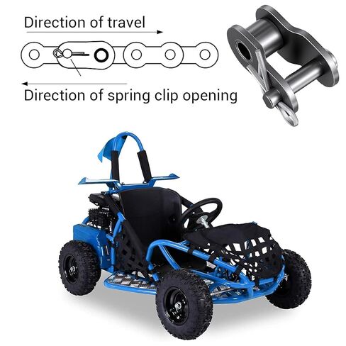5 Pcs 420 Chain Roller, Manganese Steel 420 Chain Offset Link Half Link Chains Standard Master Roller Connector Split Links for Most Motorcycle Bicycle Machine Chains Installation in Saudi Arabia