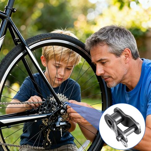 5 Pcs 420 Chain Roller, Manganese Steel 420 Chain Offset Link Half Link Chains Standard Master Roller Connector Split Links for Most Motorcycle Bicycle Machine Chains Installation in Saudi Arabia
