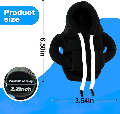 Gear Shift Hoodie, Universal Car Shift Knob Cover, Fashionable Gear Shifts Knob Cover, Automotive Interior Cute Gadgets (Black) in Saudi Arabia