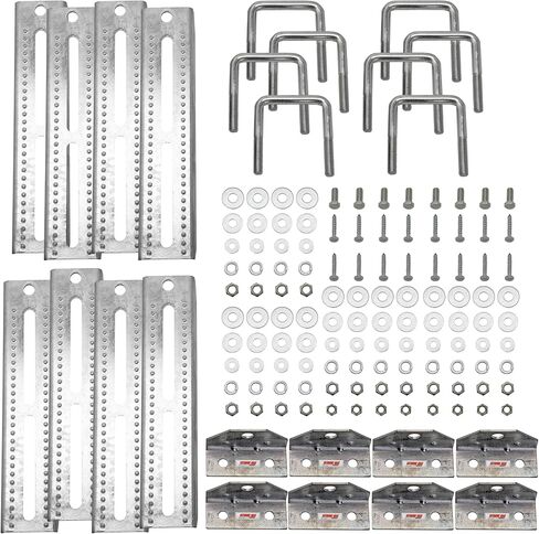 Extreme Max 3006.7072 12" Galvanized Swivel-Top Bunk Bracket with Hardware for 2" x 3" Trailer - 2-Pack in Saudi Arabia