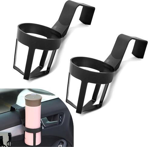 2 PCS Car Cup Holder, Portable Auto Drink Holder Expander, Anti-slip Vehicle Beverage & Cup Storage, Universal for Most Cars (Black #12) in Saudi Arabia