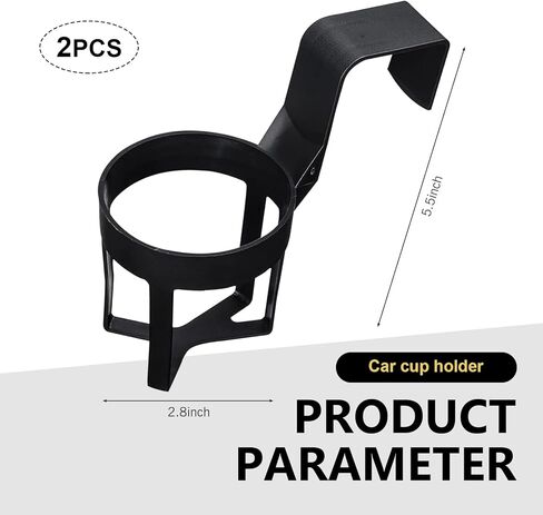 2 PCS Car Cup Holder, Portable Auto Drink Holder Expander, Anti-slip Vehicle Beverage & Cup Storage, Universal for Most Cars (Black #12) in Saudi Arabia