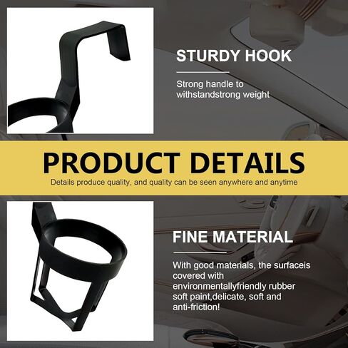 2 PCS Car Cup Holder, Portable Auto Drink Holder Expander, Anti-slip Vehicle Beverage & Cup Storage, Universal for Most Cars (Black #12) in Saudi Arabia