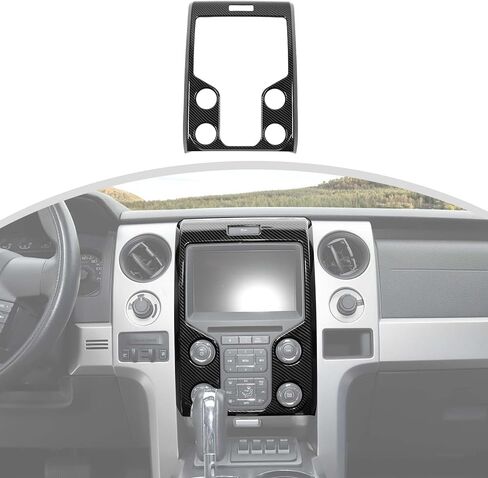 CheroCar for F-150 Carbon Fiber Interior Center Console Dash Panel Cover Trim Compatible with Ford F150 Raptor 2013 2014 Interior Accessories in Saudi Arabia