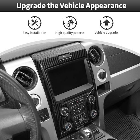 CheroCar for F-150 Carbon Fiber Interior Center Console Dash Panel Cover Trim Compatible with Ford F150 Raptor 2013 2014 Interior Accessories in Saudi Arabia