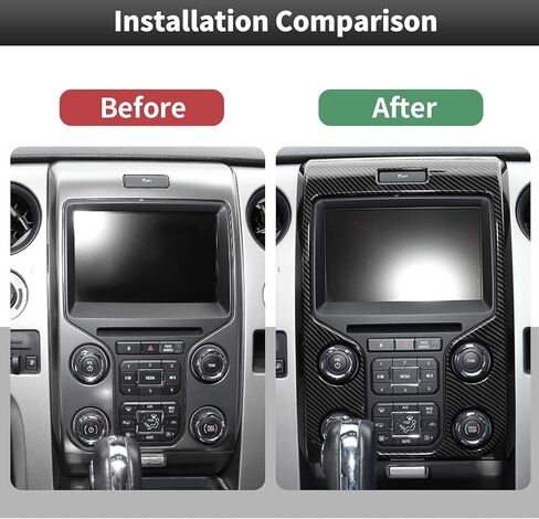 CheroCar for F-150 Carbon Fiber Interior Center Console Dash Panel Cover Trim Compatible with Ford F150 Raptor 2013 2014 Interior Accessories in Saudi Arabia