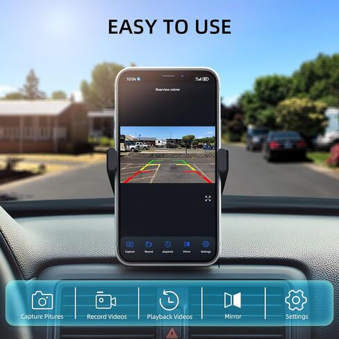 eRapta Reverse Camera 3.0 License Plate Backup Camera HD 149° Wide Rear View IP69K Waterproof IR Night Vision Easy Mount DIY Grid for Cars Trucks Pickups SUV RV Van Jeep ERT11 in Saudi Arabia