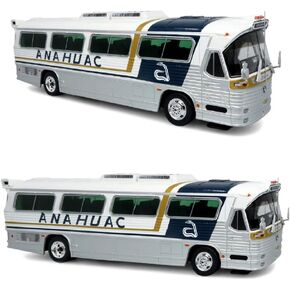 Generic 1:43 Scale 1980 Dina Olimpico Coach - Anahuac Edition - Vintage Elegance Reimagined: Iconic Replicas, White + Blue + Gray in Kuwait