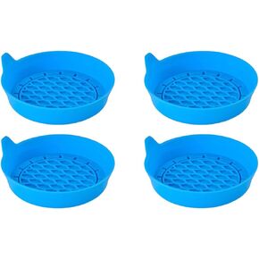 4PCS Car Cup Holder Coaster, Silicone Non-Slip Sift-Proof Recessed Vehicle Water Bottle Mat, Automotive Interior Drink Insert Pad Accessories, Universal for RV, Sedan, Truck (Blue) in Saudi Arabia