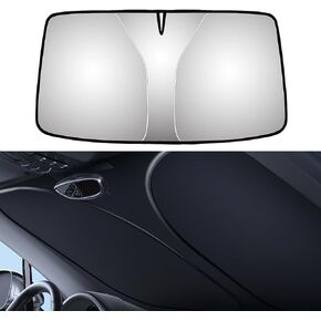 Car Front Windshield Sun Shade for Corvette C5 Z06 LS6 V8 1997-2002 2003 2004 Foldable Blocks UV Rays Sun Visor Protector 360° Rotation Bendable Shaft in Saudi Arabia