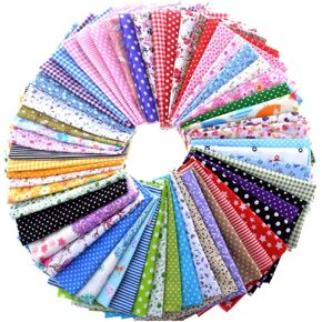 Colored Craft Felt Fabric Patchwork Cotton Sheets 50 Pieces 20 x 20cm,Assorted Color Stiff Sewing Material Squares Nonwoven Patchwork Sewing DIY Craft Polyester Patterned Felt Fabric Sheets in Saudi Arabia