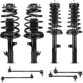 الدعامات الأمامية والخلفية مع وصلات زنبركية وقضيب Sway لـ 1997-2001 Toyota Camry (فقط 2.2L) / 1999-2003 Solara (فقط SE 2.2L و2.4L) استبدال مجموعة ممتص الصدمات 171678 171679 171680 171681 K9031 in Saudi Arabia