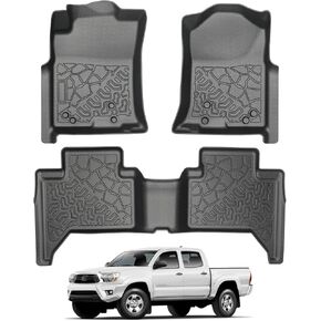 Car Floor Mats for Toyota Tacoma Double Cab 2005-2015 TPE Material All Weather Protection Custom Fit Durable and Safety in Kuwait