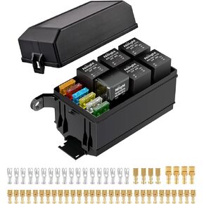 Nilight Electric Fuel Pump Relay Kit Wiring Harness 40 AMP Waterproof Relay Heavy Duty 10 Gauge Cables w/30 AMP Blade Fuse 12V System for Trucks Cars RVs Marine Boats Trailers, 2 Years Warranty in Saudi Arabia