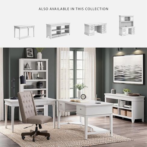Signature Design by Ashley Janismore Traditional Home Office Credenza or 2 Adjustable Open Shelving Storage, Brown in Saudi Arabia