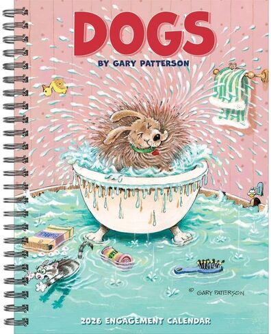 Willow Creek Press، Dogs بواسطة Gary Patterson 2026 مخطط المشاركة، 7 بوصة × 8.66 بوصة، تقويم أسبوعي مع ربط حلزوني in Kuwait