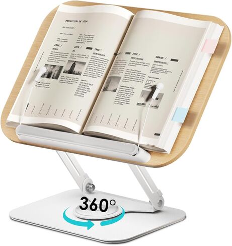 حامل كتب فيوزون للقراءة، حامل كتب، ارتفاع وزاوية قابلة للتعديل، قاعدة دوارة 360 درجة، قابلة للطي والمحمولة، خفيفة الوزن للمكتب، المطبخ، الكتب المدرسية، الوصفة، المجلة، كيندل، الكمبيوتر اللوحي in Saudi Arabia