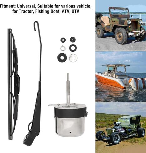 Windshield Wiper Motor Kit, Powerful 12V Electric Motor 105° Rotating Universal for Tractor Fishing Boat ATV UTV in Saudi Arabia