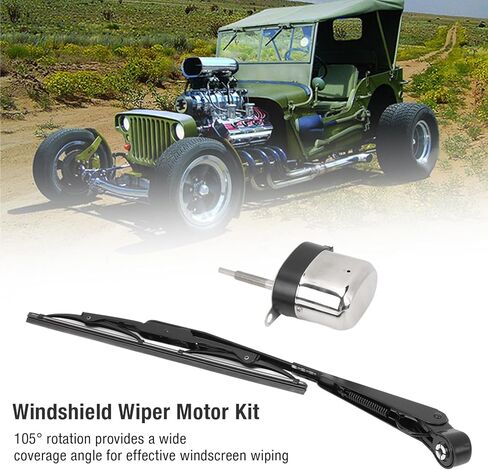 Windshield Wiper Motor Kit, Powerful 12V Electric Motor 105° Rotating Universal for Tractor Fishing Boat ATV UTV in Saudi Arabia