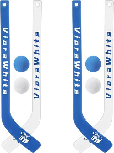 8 Pcs Mini Hockey Stick and Ball Set Knee Hockey Set Includes 4 Mini Sticks and 4 Foam Balls for Winter Indoor Floor Sports in Saudi Arabia