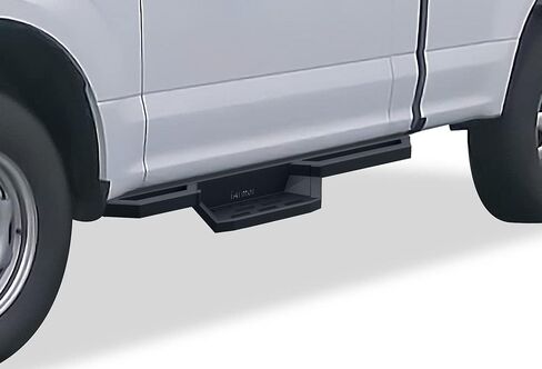 APS الفولاذ المقاوم للصدأ 6.5 بوصة Nerf Bars Pocket Steps Square Tube Rocker Guards متوافق مع Ford F150 الكابينة العادية و17-26 F250 15-26 in Saudi Arabia