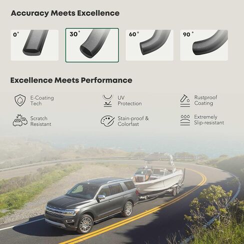 YHTAUTO 4.25" Running Boards Side Steps Fit Toyota Tacoma 2024-2026, Crew Cab/Double Cab, Oval Bent Ends Carbon Steel Black Powder, Truck Cab Side Step Rails Off-Road Exterior Accessories, Set of 2 in Saudi Arabia