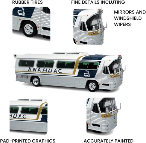 Generic مقياس 1:43 1980 Dina Olimpico Coach - إصدار Anahuac - إعادة تصميم الأناقة العتيقة: نسخ طبق الأصل مميزة، أبيض + أزرق + رمادي in Saudi Arabia