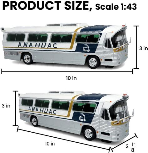 Generic مقياس 1:43 1980 Dina Olimpico Coach - إصدار Anahuac - إعادة تصميم الأناقة العتيقة: نسخ طبق الأصل مميزة، أبيض + أزرق + رمادي in Saudi Arabia