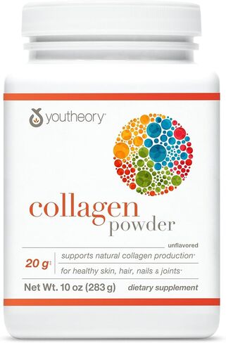 Youtheory Collagen Peptides Powder, Promotes Hair, Nail, Skin, and Joint Health, Vanilla, 20 OZ in Saudi Arabia