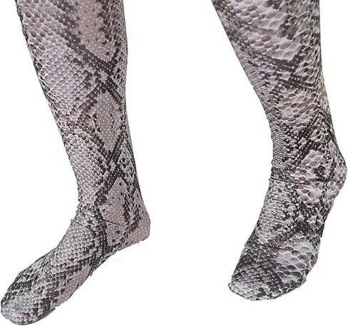 GREUS Halloween Python Cosplay One-piece Tights Snake Print Woman Costume Bodysuits Animal Outfit Snake Dress up Suits in Kuwait