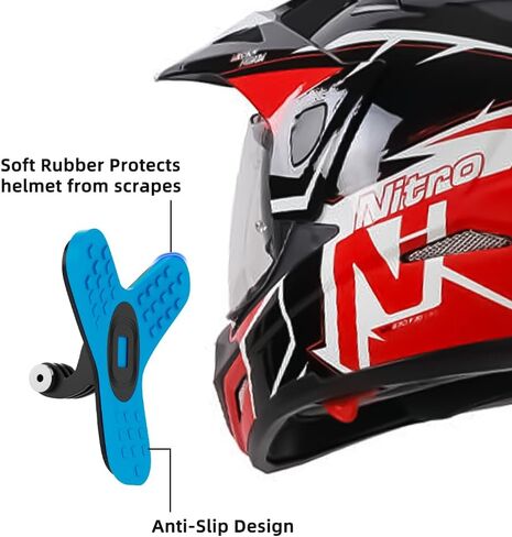 SUREWO Motorcycle Helmet Chin Strap Mount for GoPro Hero 12/11/10/9/8/7/(2018)/6/5 Black,DJI Osmo Action 3/2,Insta360 ONE R,AKASO/Campark/YI and More in Kuwait