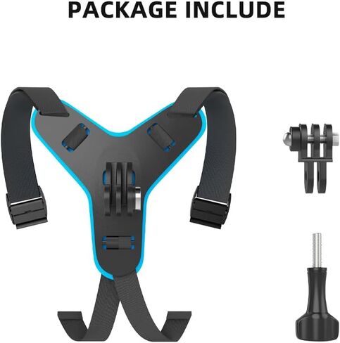 SUREWO Motorcycle Helmet Chin Strap Mount for GoPro Hero 12/11/10/9/8/7/(2018)/6/5 Black,DJI Osmo Action 3/2,Insta360 ONE R,AKASO/Campark/YI and More in Kuwait