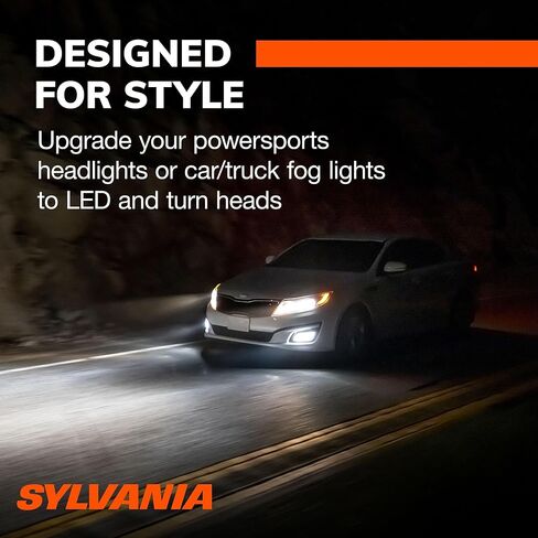 SYLVANIA H1 LED - مصابيح الضباب للسيارات والشاحنات - المصابيح الأمامية للرياضات على الطرق الوعرة - ضوء LED أبيض بارد 6000 كيلو - مصابيح طويلة الأمد - بدون قطبية - ترقية DIY in Saudi Arabia