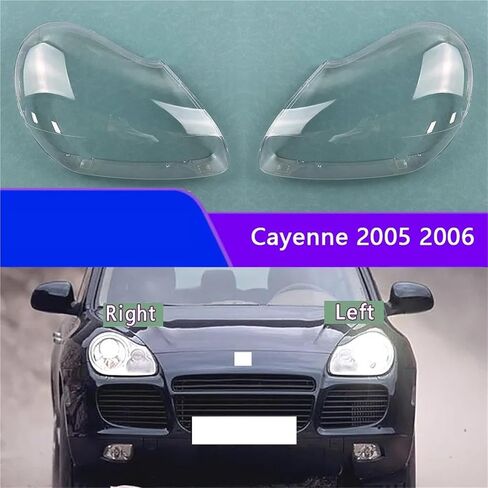 متوافق مع بورش كايين 2005 2006 ملحقات السيارة غطاء المصابيح الأمامية شفاف عاكس الضوء غطاء المصباح الأمامي (يسار) in Kuwait