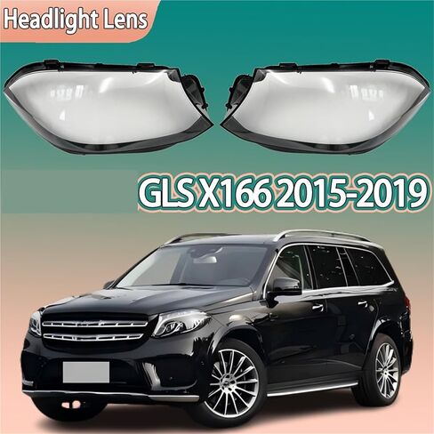 متوافق مع بنز GLS X166 GLS450 GLS350 2015 2016 2017 2018 2019 غطاء المصباح الأمامي قذيفة عدسة شفافة عاكس الضوء (الجانب الأيمن) in Kuwait