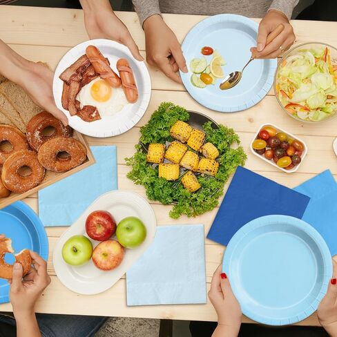 ديكورات حفلات الباستيل من كموسكو - 60 قطعة من أطباق قوس قزح ومناديل يونيكورن وأدوات مائدة ملونة لأعياد ميلاد الفتيات وحفلات استقبال المولود الجديد والزفاف in Saudi Arabia