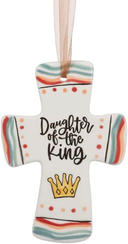 Glory Haus "Be Joyful Always Wall Cross - Ceramic Crosses Wall Decor, 4.5"x 6.5" Decorative Cross, Bright & Bold Patterns, Christian Decorations, Catholic Decor, Inspirational Crucifix Cross in Saudi Arabia