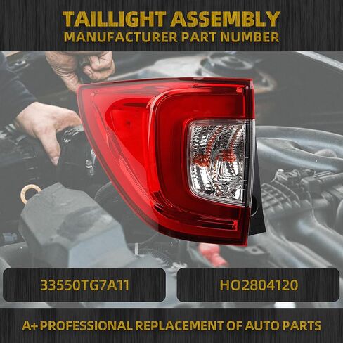 Dasbecan Tail Light Assembly LED Compatible With 2019-2022 Honda Pilot Rear Lamp Right Passenger Side 33500TG7A11 in Saudi Arabia
