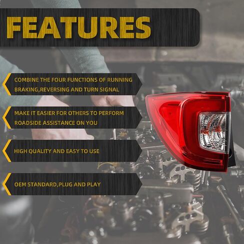 Dasbecan Tail Light Assembly LED Compatible With 2019-2022 Honda Pilot Rear Lamp Right Passenger Side 33500TG7A11 in Saudi Arabia
