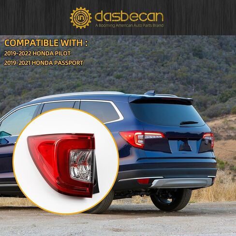 Dasbecan Tail Light Assembly LED Compatible With 2019-2022 Honda Pilot Rear Lamp Right Passenger Side 33500TG7A11 in Saudi Arabia