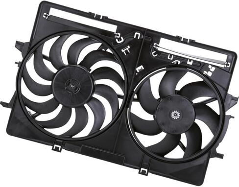 Dual Radiator and Condenser Fan Assembly for Audi A6 Q5 A4 allroad Quattro 2009 2010 2011 2012 2013 2014-2018 Replacement 8K0-121-207-A, 8K0-959-455-M, 8K0 959 455 K 1 Piece in Saudi Arabia