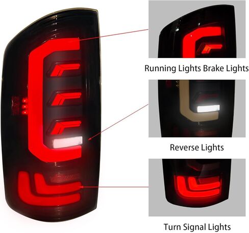 LED Tail Lights Compatible With 2007-2018 Jeep Wrangler JK JKU, A Pair Of Rear Lights With Running Light, Brake Turn Signal Lamp and Reverse Lamp Functions in Saudi Arabia