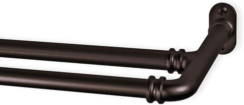 Rod Desyne 5/8 inch Blackout Double Curtain Rod, 28-48 inch, Antique Gold in Saudi Arabia