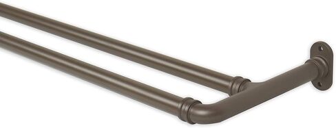 Rod Desyne 5/8 inch Blackout Double Curtain Rod, 28-48 inch, Antique Gold in Saudi Arabia
