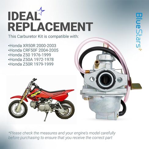 [ترقية] مجموعة المكربن ​​لهوندا CRF50F 2004-2012 Honda Z50RD 1986، Z50R 1979-1999، Z50A 1972-1978 Mini Trail 50 Mini Bike Carb والمزيد - مجموعة المكربن ​​مع فلتر الهواء وصمام الوقود بيتكوك in Saudi Arabia