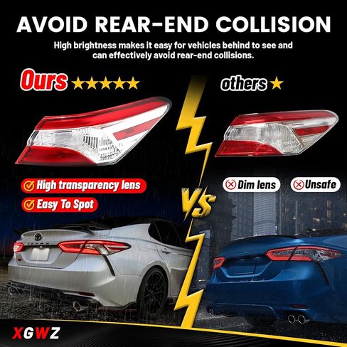 مصباح خلفي LED متوافق مع Toyota Camry 2018-2020 LE L SE بديل المصباح الخلفي 81560-06720 (جانب الركاب (الأيمن)) in Kuwait