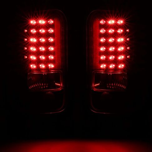 AmeriLite for 94-01 Dodge Ram 1500 2500 3500 Crystal Red LED مجموعة مصابيح الفرامل الخلفية - جانب الركاب والسائق in Saudi Arabia