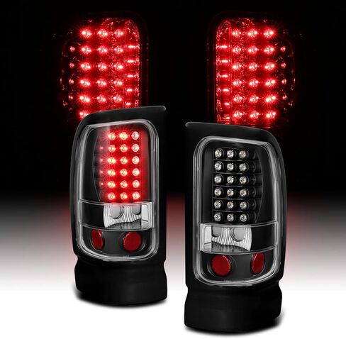 AmeriLite for 94-01 Dodge Ram 1500 2500 3500 Crystal Red LED مجموعة مصابيح الفرامل الخلفية - جانب الركاب والسائق in Saudi Arabia