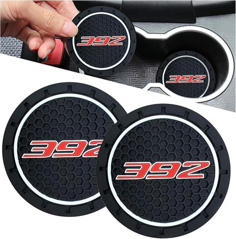 2Pcs Silicone Coasters for Camaro rs Cup Holder Coasters for rs car Accessories Decor.(Min-Red-RS) in Saudi Arabia